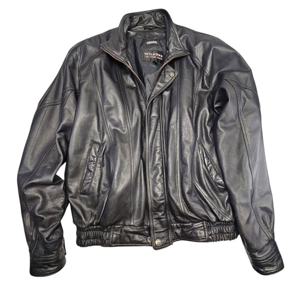 Vintage Wilsons Leather Bomber Jacket Thinsulate Liner Men’s Size LT Biker
